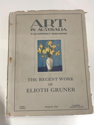 Item #10176 ART in Australia, Third Series, No. 27, March 1929. Sydney Ure SMITH, Leon GELLERT