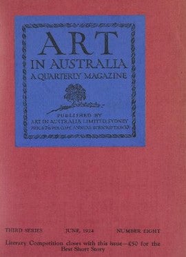 Item #10179 ART in Australia, Third Series, No. 8, Nov 1924. Sydney Ure SMITH, Leon GELLERT