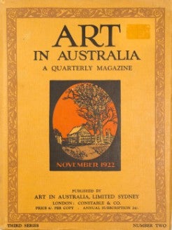 Item #10183 ART in Australia, Third Series, No. 2, Nov 1922. Sydney Ure SMITH, Leon GELLERT