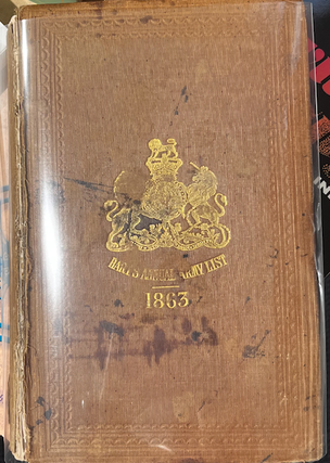 Item #10651 The New Annual Army List, and Militia List, For 1863 (being the Twenty Fouth Annual...