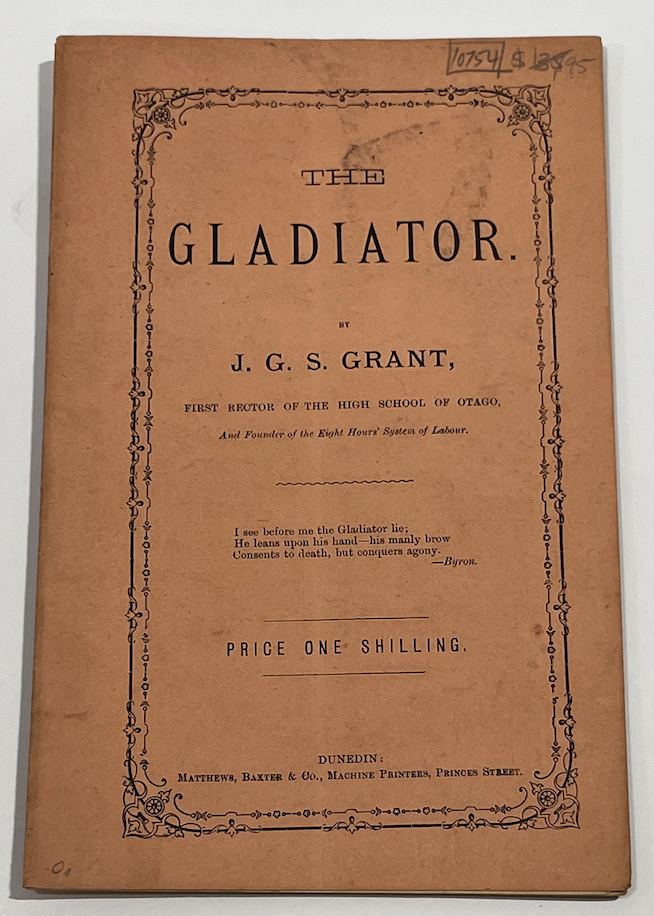 Item #10754 The Gladiator. J. G. S. GRANT.