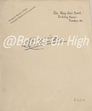 Item #11634 Maurice Chevalier autograph. Maurice CHEVALIER