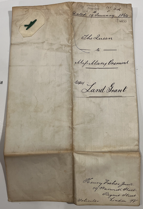 Item #12891 Copy of Land Grant to Mary Orsmond