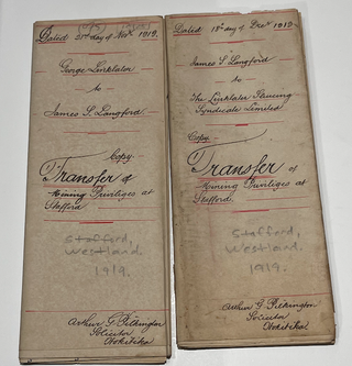 Item #12925 Transfer of Mining Privileges at Stafford - George Linklater to James Langford