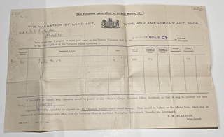 Item #12930 Land Valuation under the Valuation of Land Act, 1908