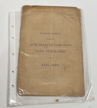 Item #13024 Correspondence Between the New Zealand Company's Land Purchasers and Earl Grey