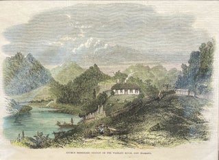 Item #13103 Church Missionary Station on the Waikato River, New Zealand Engraving