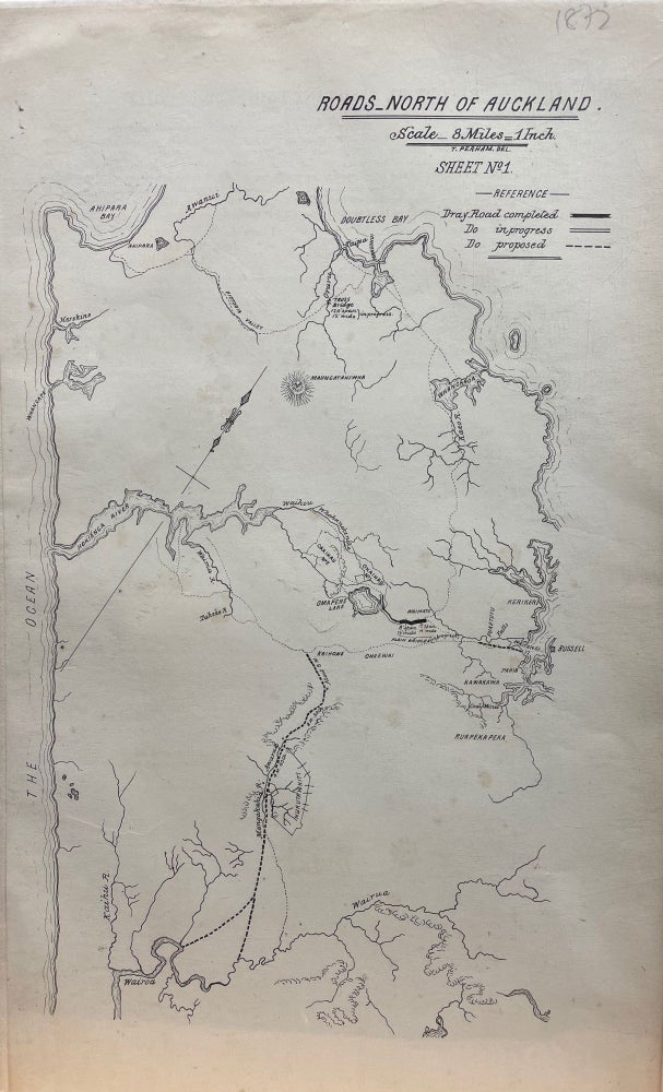 Item #13118 Roads North of Auckland - Line Map