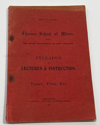Item #14005 Syllabus of Lectures & Instruction. Terms, Fees, Etc. Under the Mines Department of...