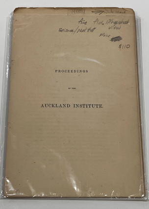Item #14008 Proceedings of The Auckland Institute, Session of 1868