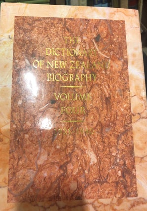 Item #14308 The Dictionary of New Zealand Biography Volume Four 1921-1940