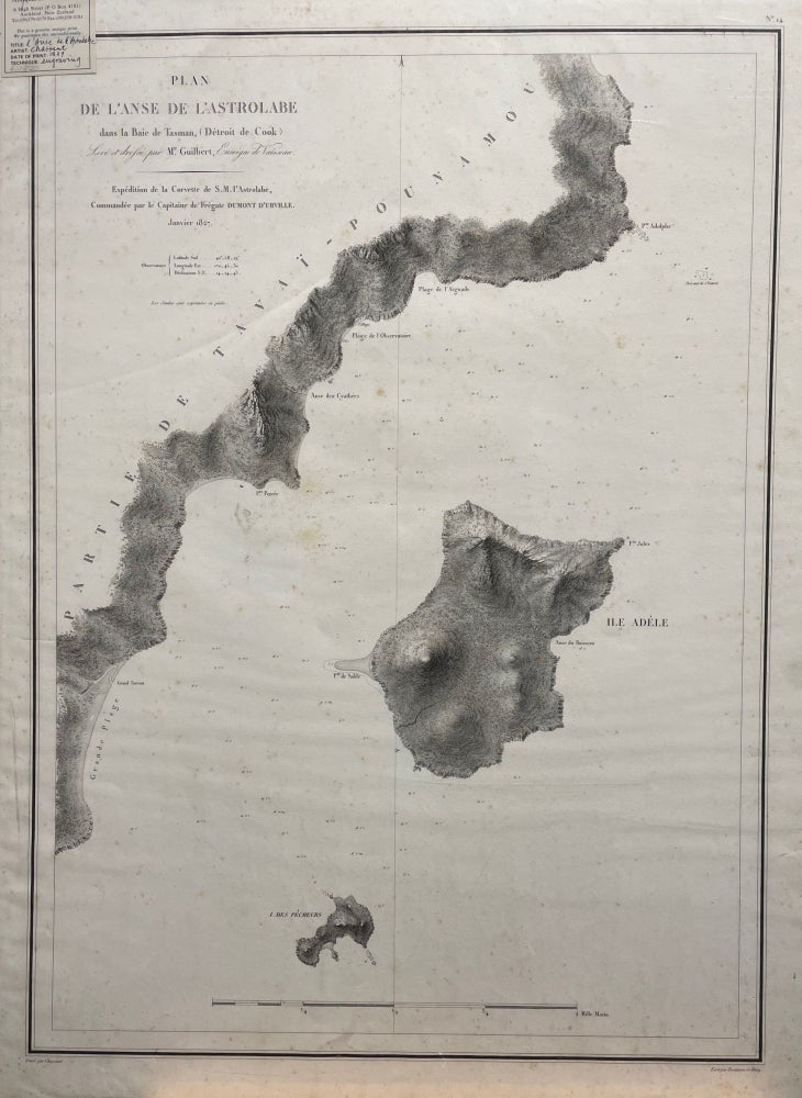Item #14352 Plan De L'Anse De L'Astrolabe Dans la Baie de Tasman, (Detroit De Cook) Leve et Dresse Par Mr. Guilbert, Enseigne De Vaisseau Map. CHASSANT.