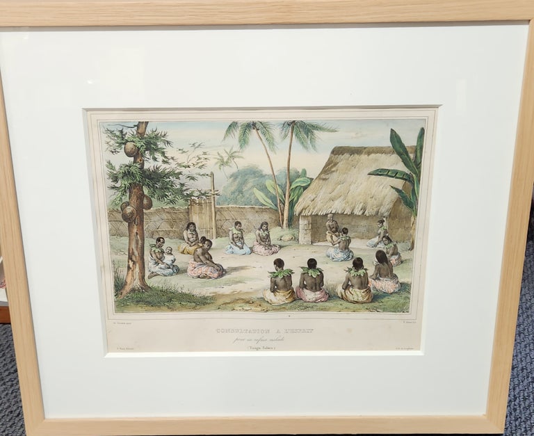 Item #14357 Consultation a L'Esprit pour un Enfant Malade (Tonga Tabou) - Original Lithograph. Louis Auguste De SAINSON.
