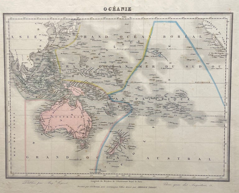 Item #14748 Oceanie - Dessinee Par A.R. Fremin pour accompagner LAtlas Dresse Par Ambroise Tardieu Map. A. R. FREMIN.