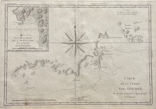 Item #14852 Carte De La Terre Van Diemen Map. BONNE