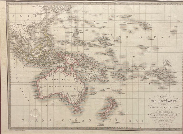 Item #14870 Carte De L'Oceanie Contenant L'Australie, La Polynesie et Les Iles Asiatiques Map. Ferdinand LALLEMAND.