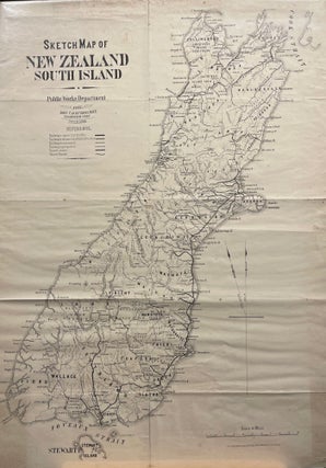 Item #14872 Sketch Map of New Zealand South Island. A. KOCH