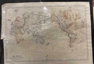 Item #14905 The World on Mercator's Projection Map. W D. C