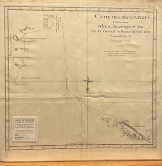 Item #15047 Carte Des Decouvertes Faites Dans L'Ocean Atlantique Du Sud. Sur Le Vaisseau Du Roi...