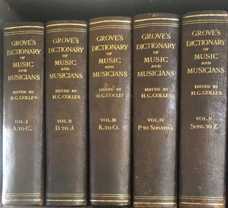 Item #15795 Grove Dictionary Of Music And Musicians. Edited by HC Colles. George GROVE