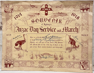 Item #16316 Anzac Day Service in Sydney - April 25 1938. Anzac