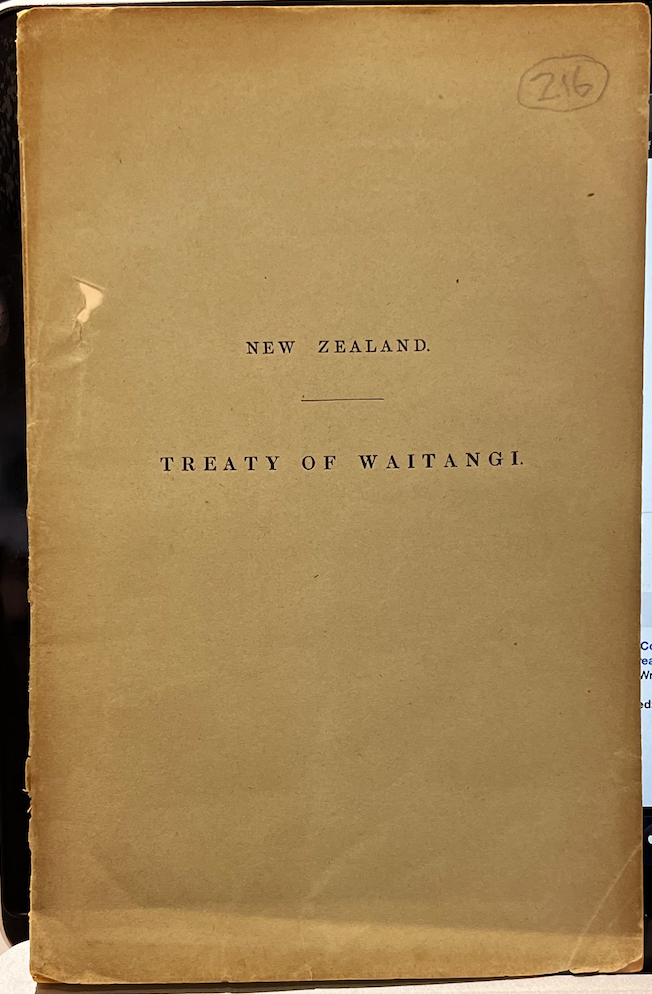 Item #16725 Correspondence Between the Wesleyan Missionary Committee and the Right Honourable Earl Grey on the Apprehended Infringement of the Treaty of Waitangi