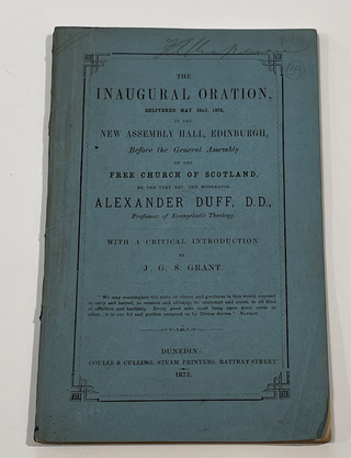 Item #16729 The Inaugural Oration, Delivered May 22nd 1873 in the New Assembly Halls, Edinburgh....