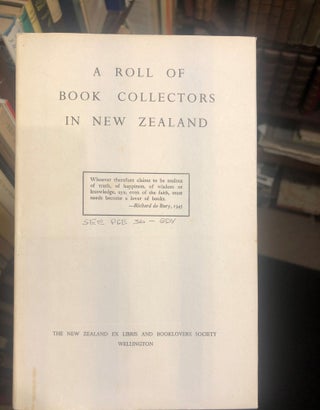 Item #17261 A Roll of Book Collectors in New Zealand