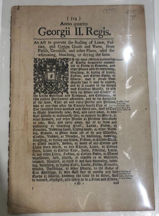 Item #17268 Acts of Parliament in the reign of George II