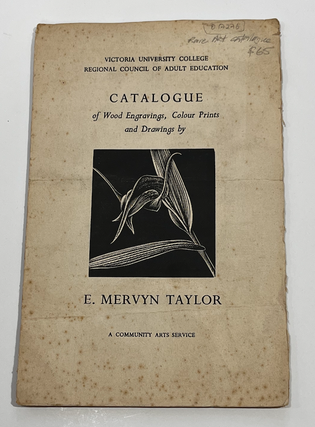 Item #17276 Catalogue of Wood Engravings, Colour Prints and Drawings by E. Mervyn Taylor