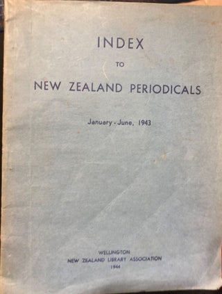 Item #17284 Index to New Zealand Periodicals
