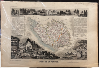 Item #17428 France. Dept de la Vendee. Atlas National Illustre. Levasseur