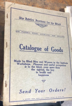 Item #17627 Catalogue of Goods. Blind Institute. The Jubilee Institute for the Blind