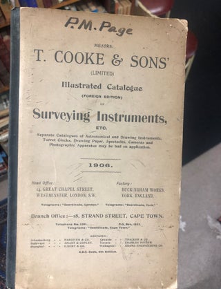Item #17674 Surveying Instruments. Catalogue. T Cooke, Sons Ltd
