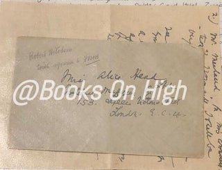 Item #17800 Hand-written letter. Robert Smythe Hichens