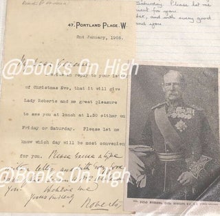 Item #17819 Signed letter. Field Marshall VC Roberts