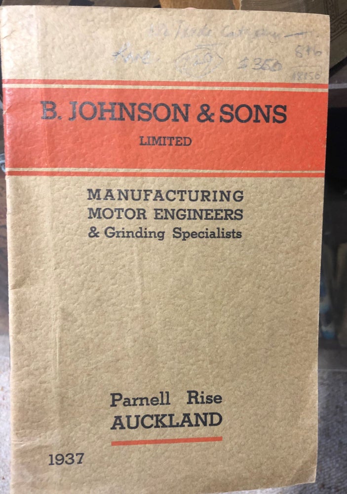 Item #18056 Catalogue of Automotive Parts. B Johnson, Sons.