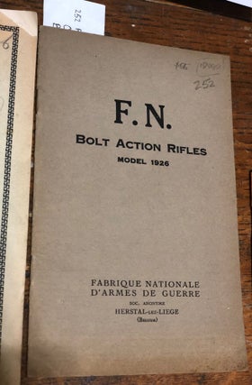 Item #18080 Catalogue of Bolt Action Rifles. Fabrique Nationale