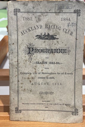 Item #18150 Auckand Racing Club for the season 1883-1884