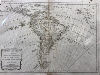 Item #18233 South America as divided amongst the Spaniards and the Portuguese, the French and the...
