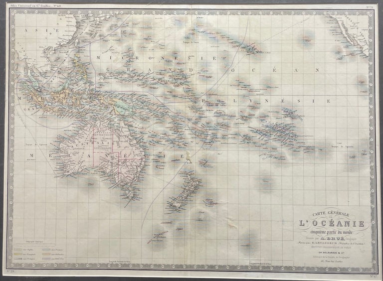 Item #18241 Carte Generale L'Oceanie cincquieme partie du monde. Lavasseur.
