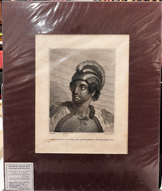 Item #18245 Portrait of Kaneena, a Chief of the Sandwich Islands in the North Pacific Ocean. Webber