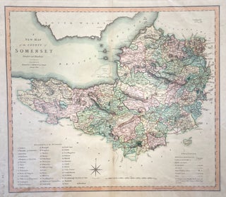 Item #18246 A new map of the County of Somerset divided into Hundreds. C Smith