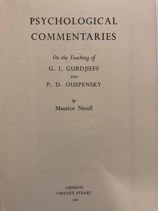 Psychology commentaries on the Teaching of Gurdjieff & Ouspensky -Volume 2-5