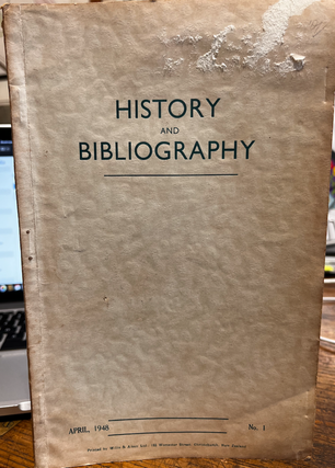Item #31103 History and Bibliography