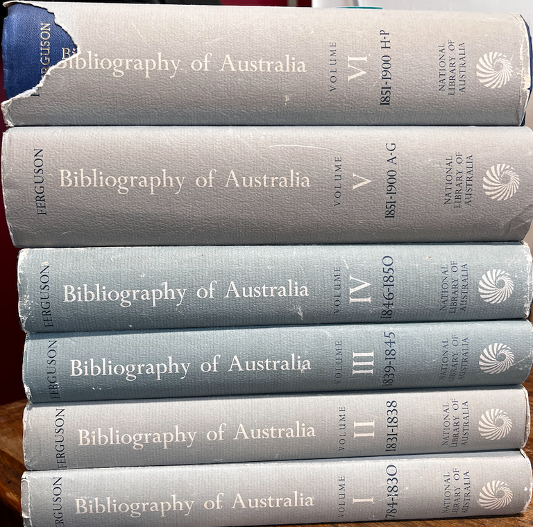 Item #31130 Bibliography of Australia. Facsimile Ed. John Alexander FERGUSON.