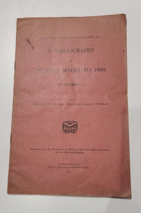 Item #410176 A Bibliography of Printed Maori to 1900. H. W. WILLIAMS