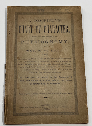 Item #7894 A Descriptive Chart of Character. Based on the Principles of Physiognomy. THOMAS...