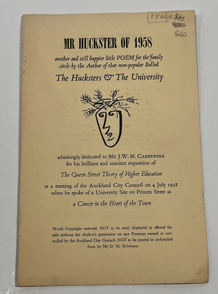 Item #9561 Mr Huckster of 1958; Another and Still Happier POEM for the Family Circle By the...